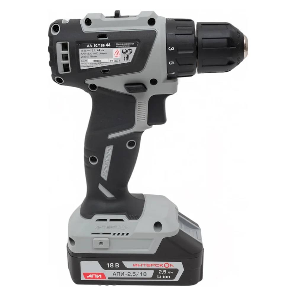Шуруповерт аккумуляторный ИНТЕРСКОЛ ДА-10/18В МиниМАКС (2 АКК; 2 А*ч, ЗУ)