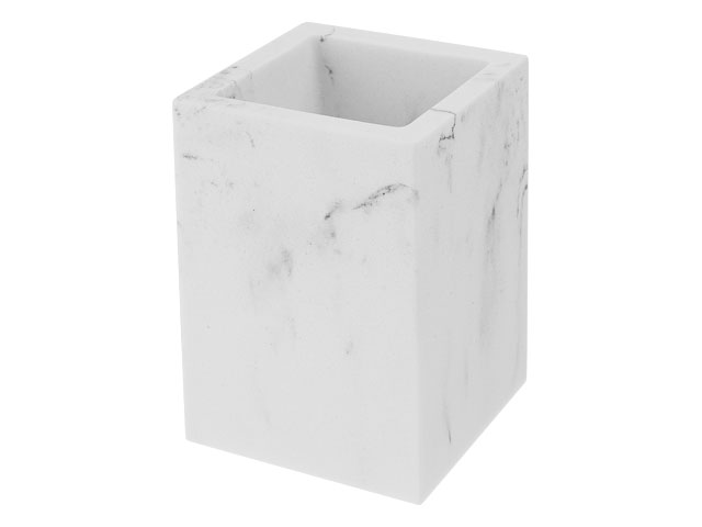 Стакан MARBLE, белый, PERFECTO LINEA (Композитный материал: полирезин под натуральный камень) (35-000003)