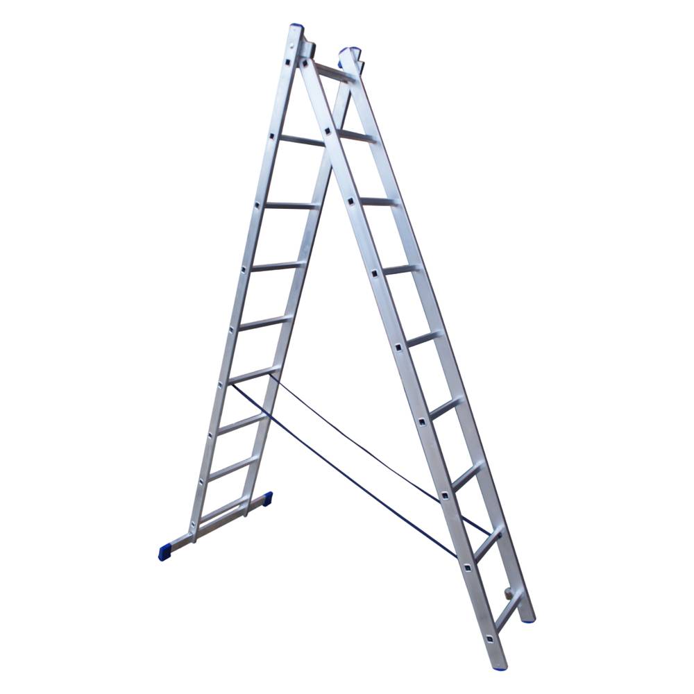 Лестница двухсекционная универсальная STAIRS 9 ступеней AL209