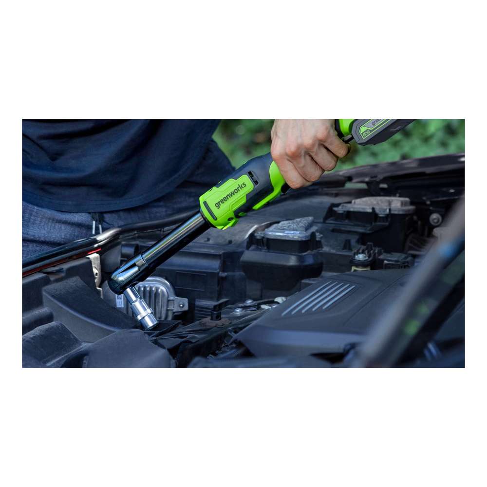 Гайковерт-трещотка 1/2 удлиненная Greenworks GD24RWX (без АКБ и ЗУ)