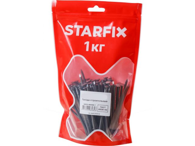 Гвозди строительные 2.5х50 мм ГОСТ 4028-63 (1 кг. в дой-паке) STARFIX (SMD2-50938-1)