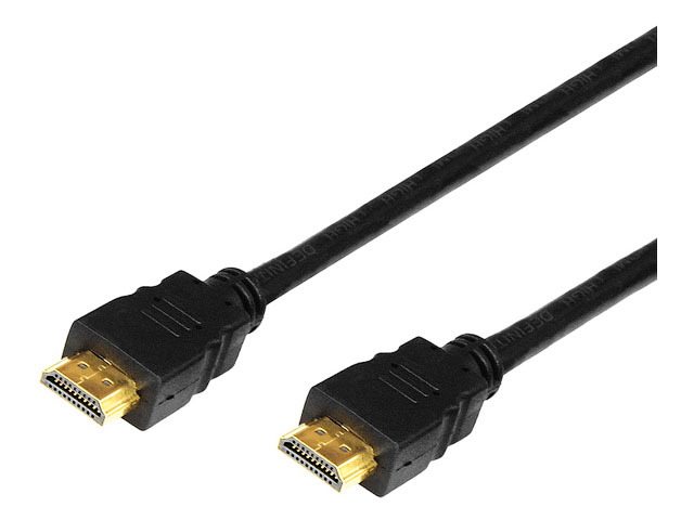 Шнур HDMI - HDMI без фильтров, длина  1,5 метра, (GOLD) (PE пакет)  PROconnect