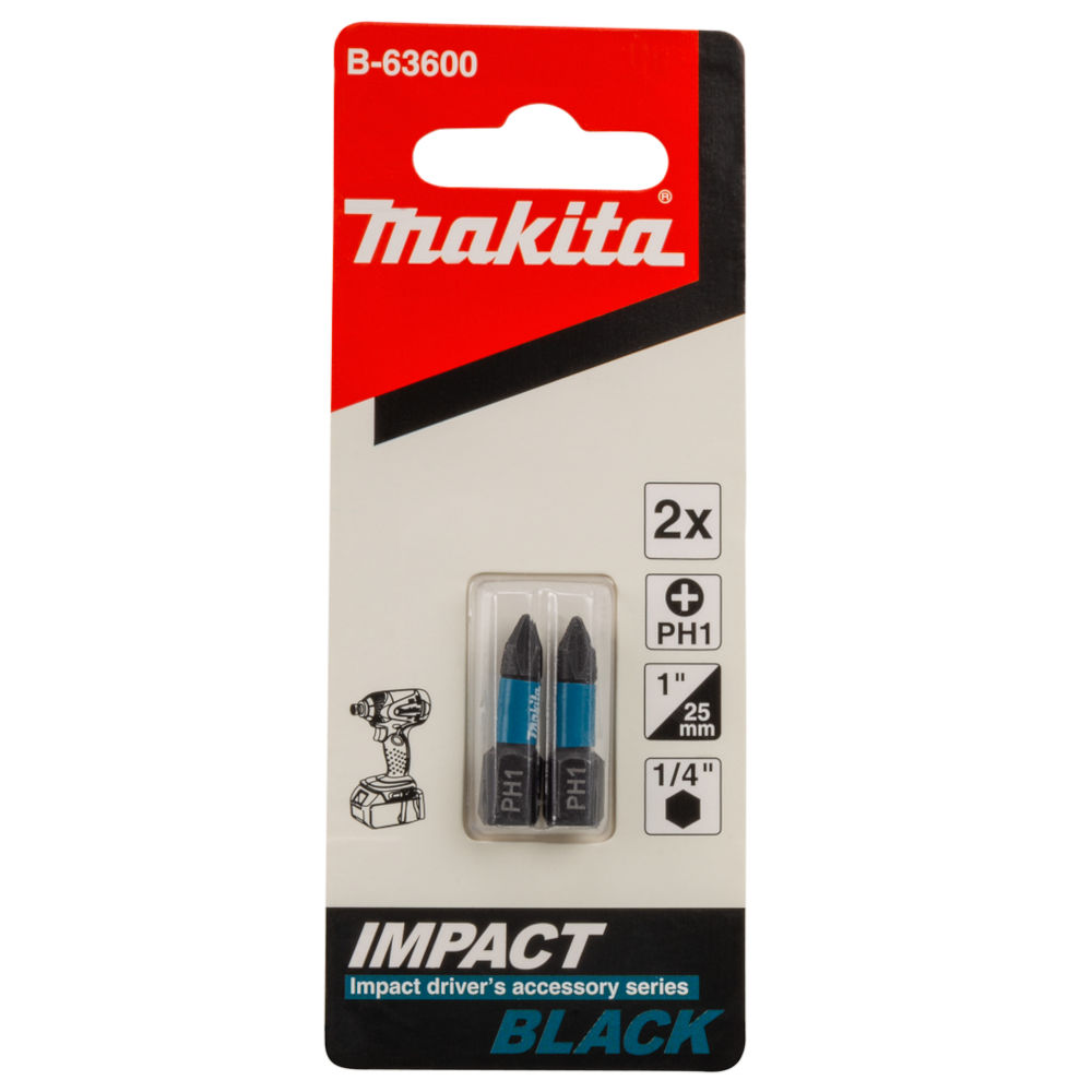 Насадка Makita  Impact Black PH1, 25 мм, C-form, 2 шт