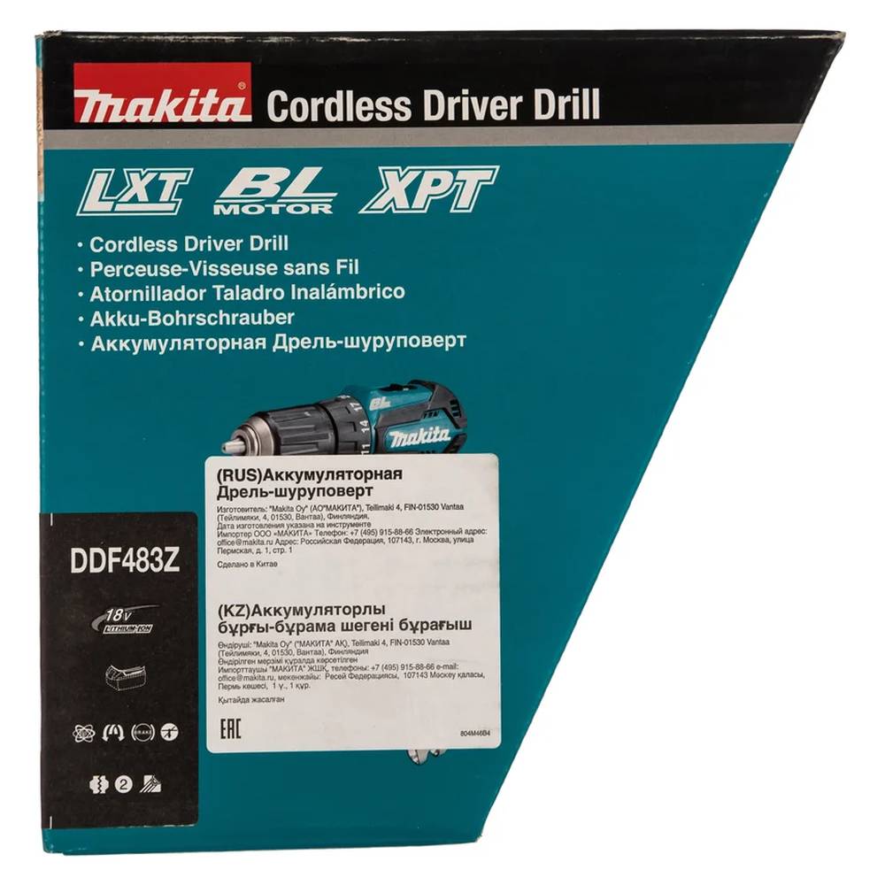 Шуруповерт аккумуляторный Makita DDF483Z (без акк, без з/у)