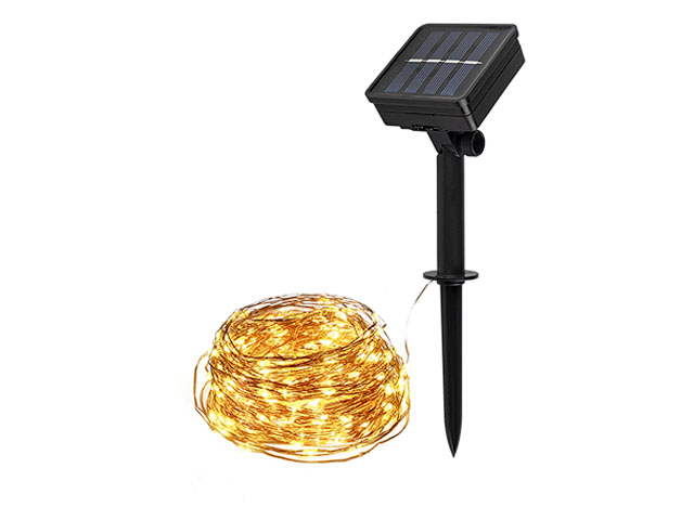 Светильник садовый на солнечной батарее SLR-G03-100Y ФАZА (нить, желт. 100 LED) (5033320)