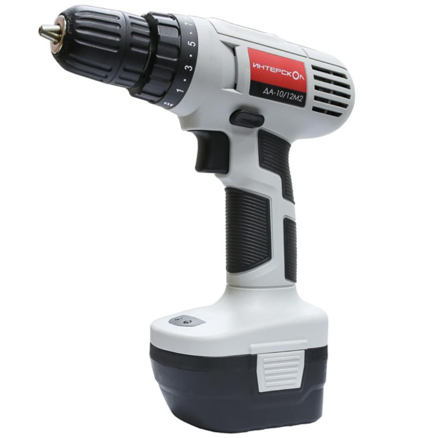 Шуруповерт аккумуляторный ИНТЕРСКОЛ ДА-10/12М2 (2 аккумулятора)