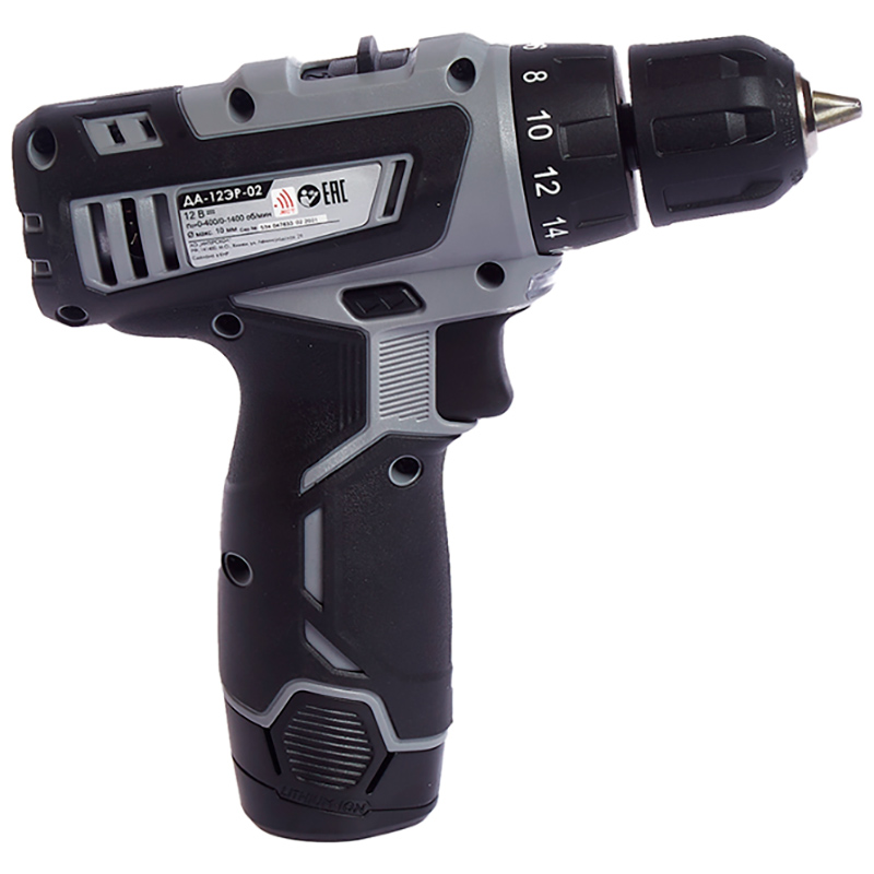 Шуруповерт аккумуляторный ИНТЕРСКОЛ ДА-12 ЭР-02