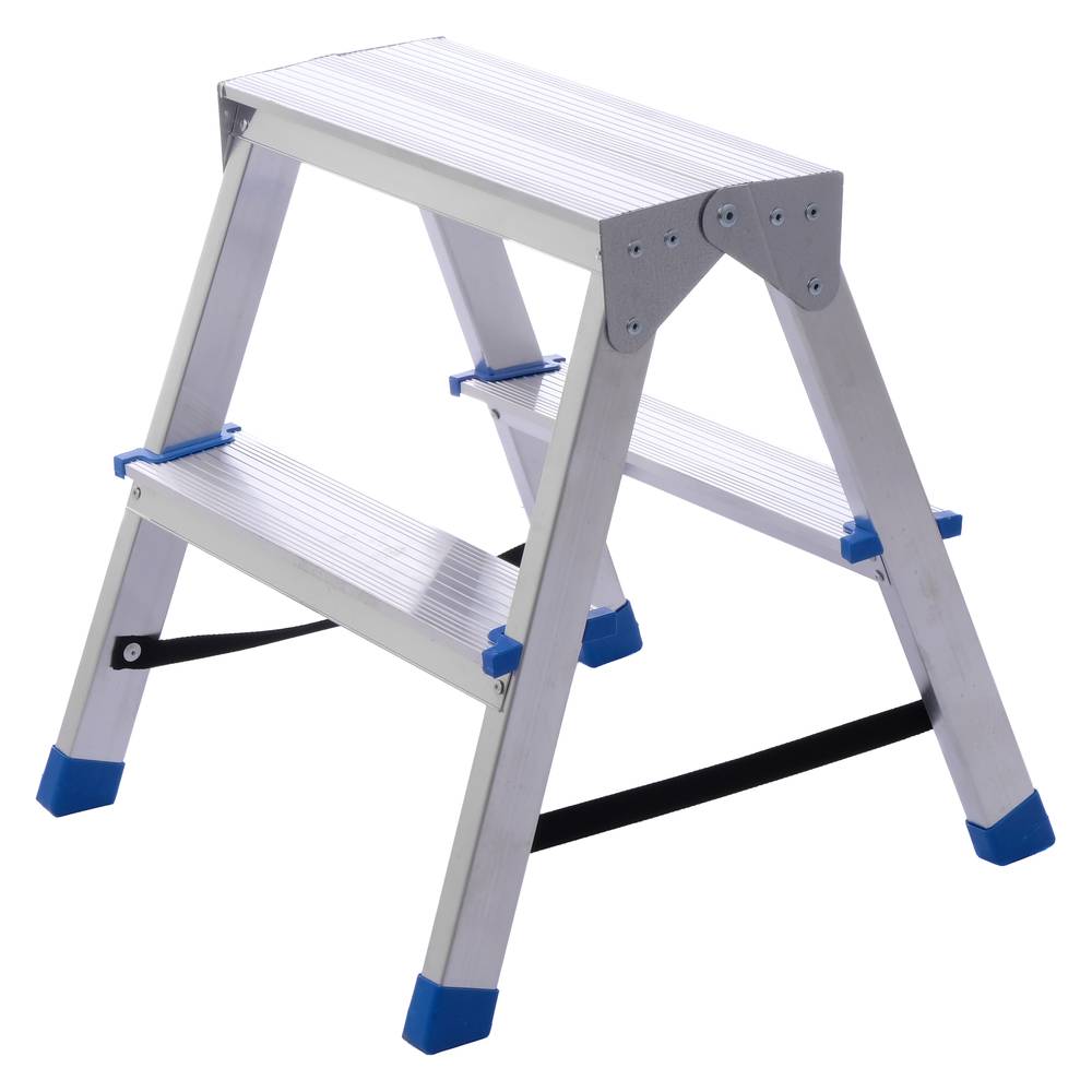 Стремянка алюминиевая двухсторонняя 2 ступени AS202