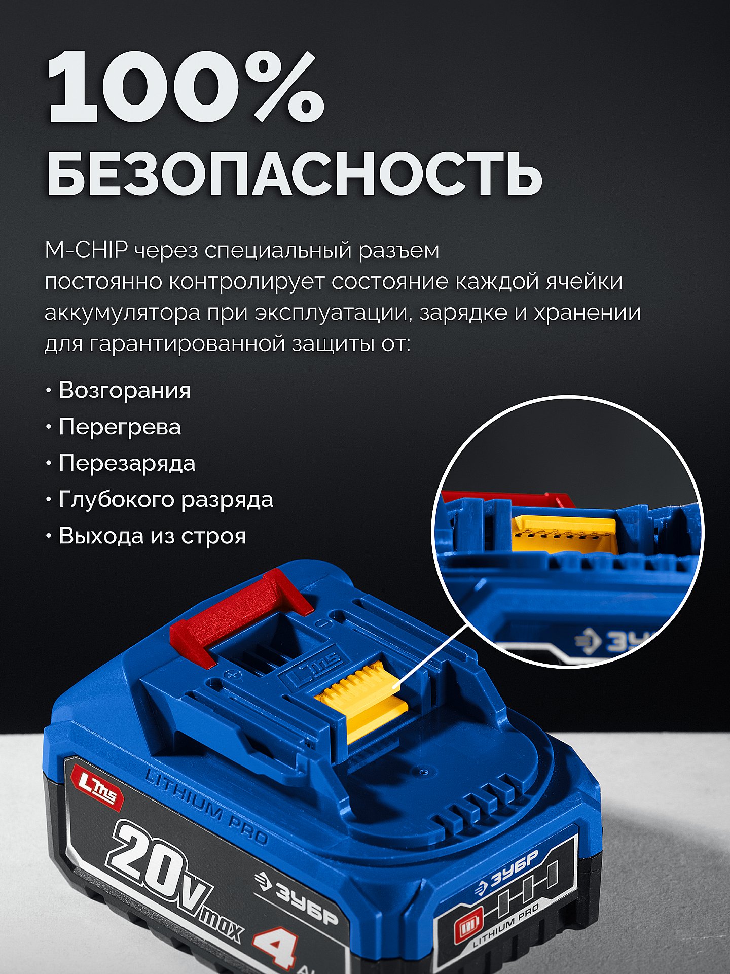 ЗУБР КОМПАКТ Комби #3, 20 В, 50 Н·м, 2 АКБ LMS (4 А·ч), бесщеточная модульная дрель-шуруповерт, кейс, ПРОФЕССИОНАЛ (DB-50-42-H3)