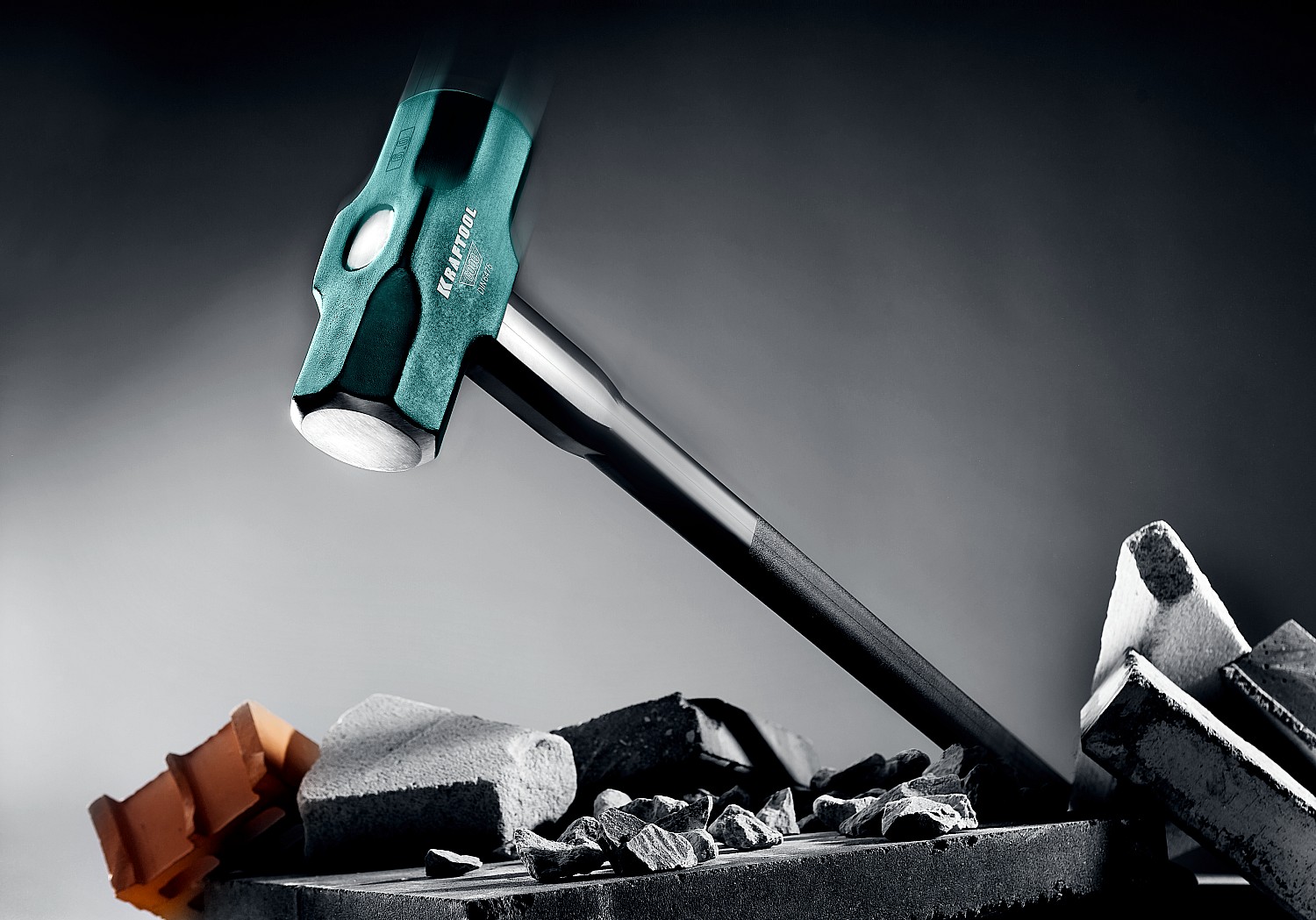 KRAFTOOL Steel FORCE, 6 кг, кувалда со стальной удлинённой обрезиненной рукояткой (2009-6)