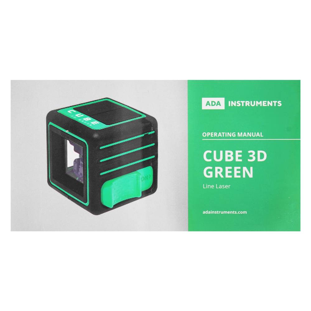 Уровень лазерный ADA Cube 3D Green Professional Edition