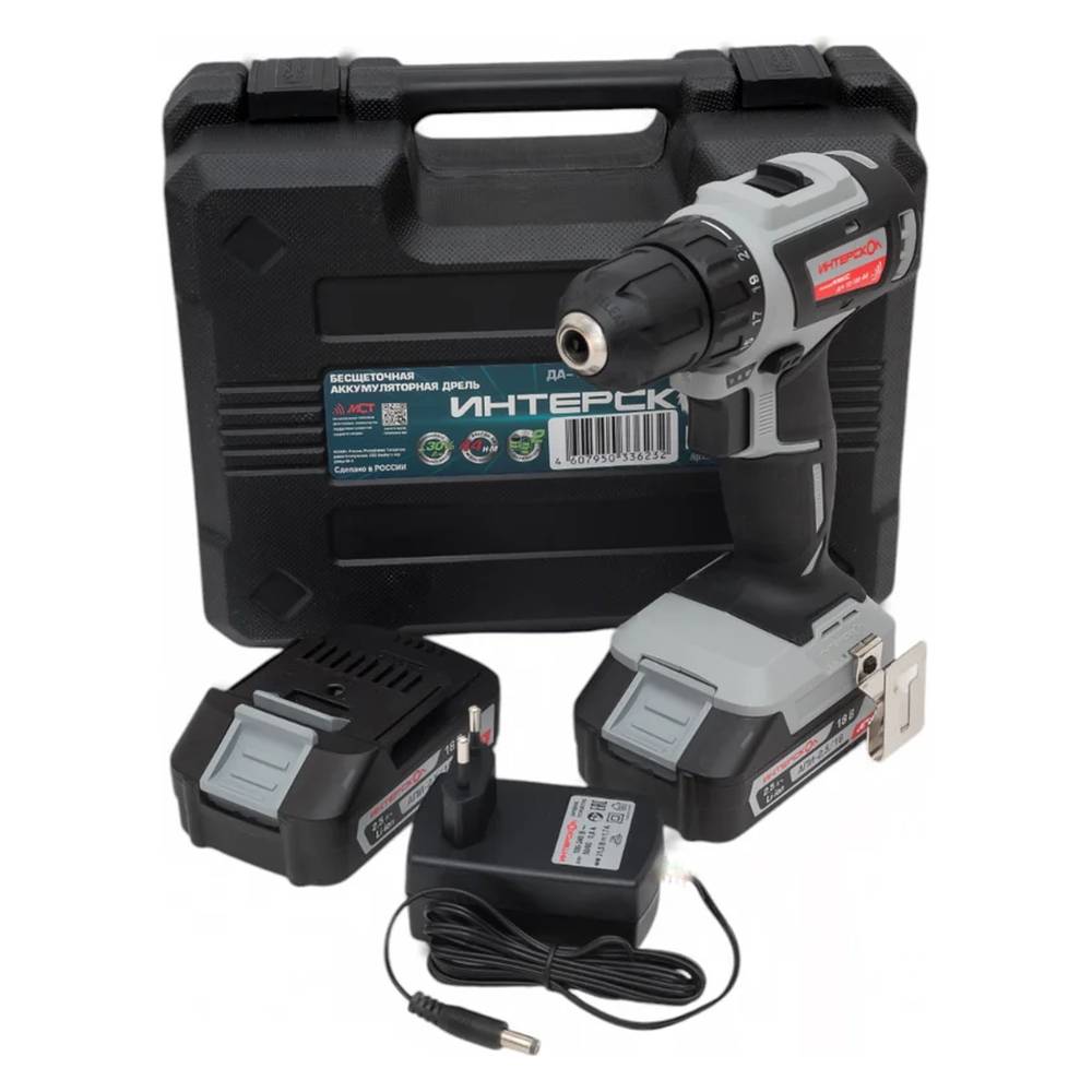 Шуруповерт аккумуляторный ИНТЕРСКОЛ ДА-10/18В МиниМАКС (2 АКК; 2 А*ч, ЗУ)