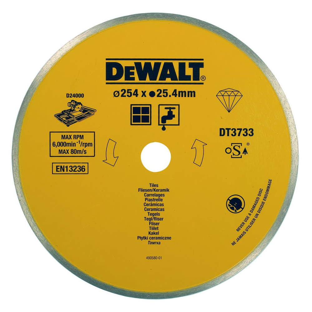 Круг алмазный DeWalt ф254х25,4 DT3733