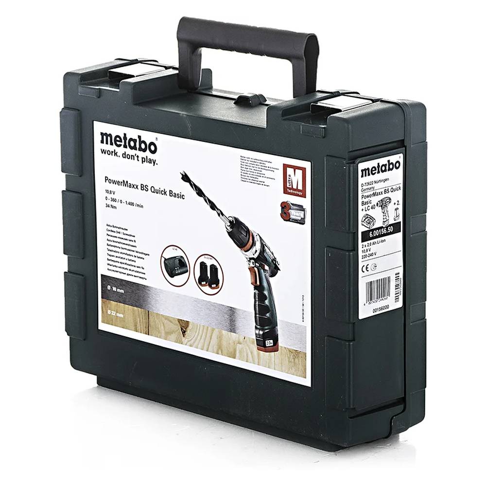 Шуруповерт аккумуляторный PowerMaxx BS Quick Basic Metabo