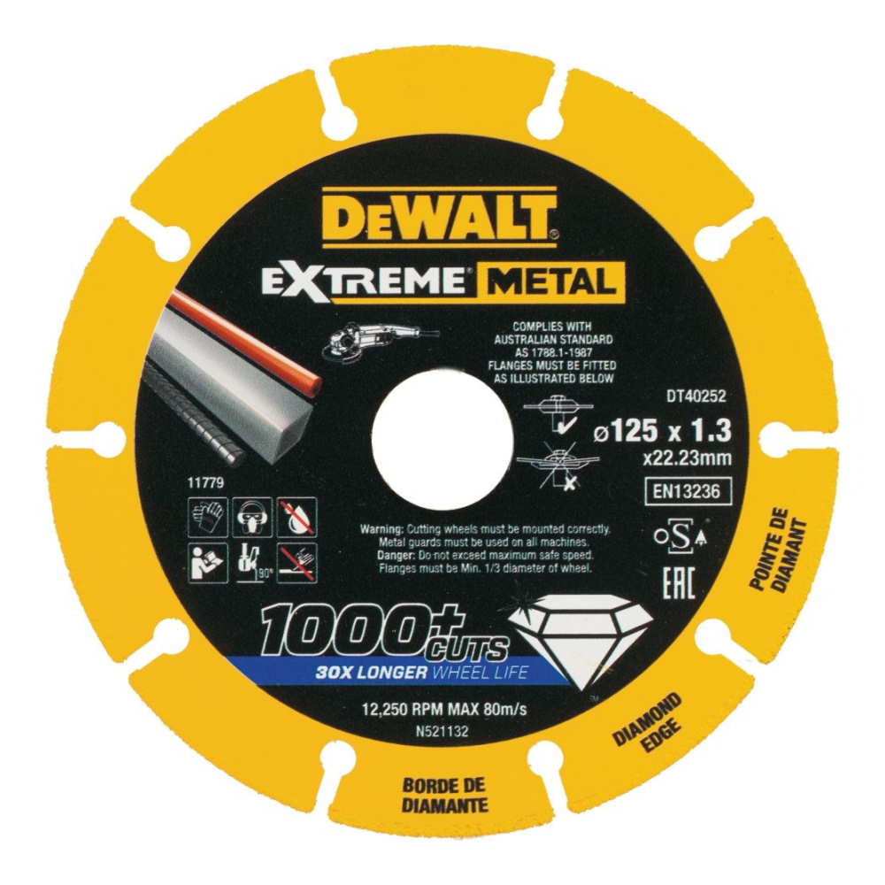Круг алмазный DeWalt ф125 металл DT40252