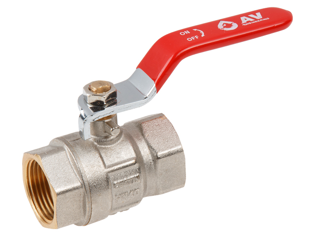 Кран шаровый 3/4" вн.-вн. ручка PN40, AV Engineering (AVE090034)