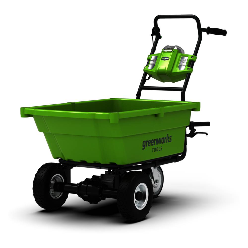 Тележка садовая самоходная Greenworks G40GCk4, 40v, 106 л (АКБ 4 А·ч и ЗУ)