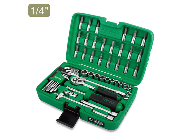 Набор головок и ключей 51предм. 1/4" 6гр. TOPTUL (GCAI5102)