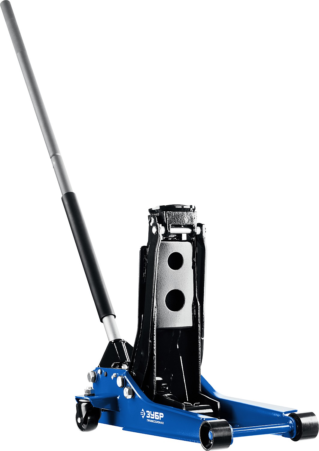 ЗУБР X85, 2.5 т, 75 - 515 мм, универсальный гидравлический подкатной домкрат для СТО, Профессионал (43051-3)