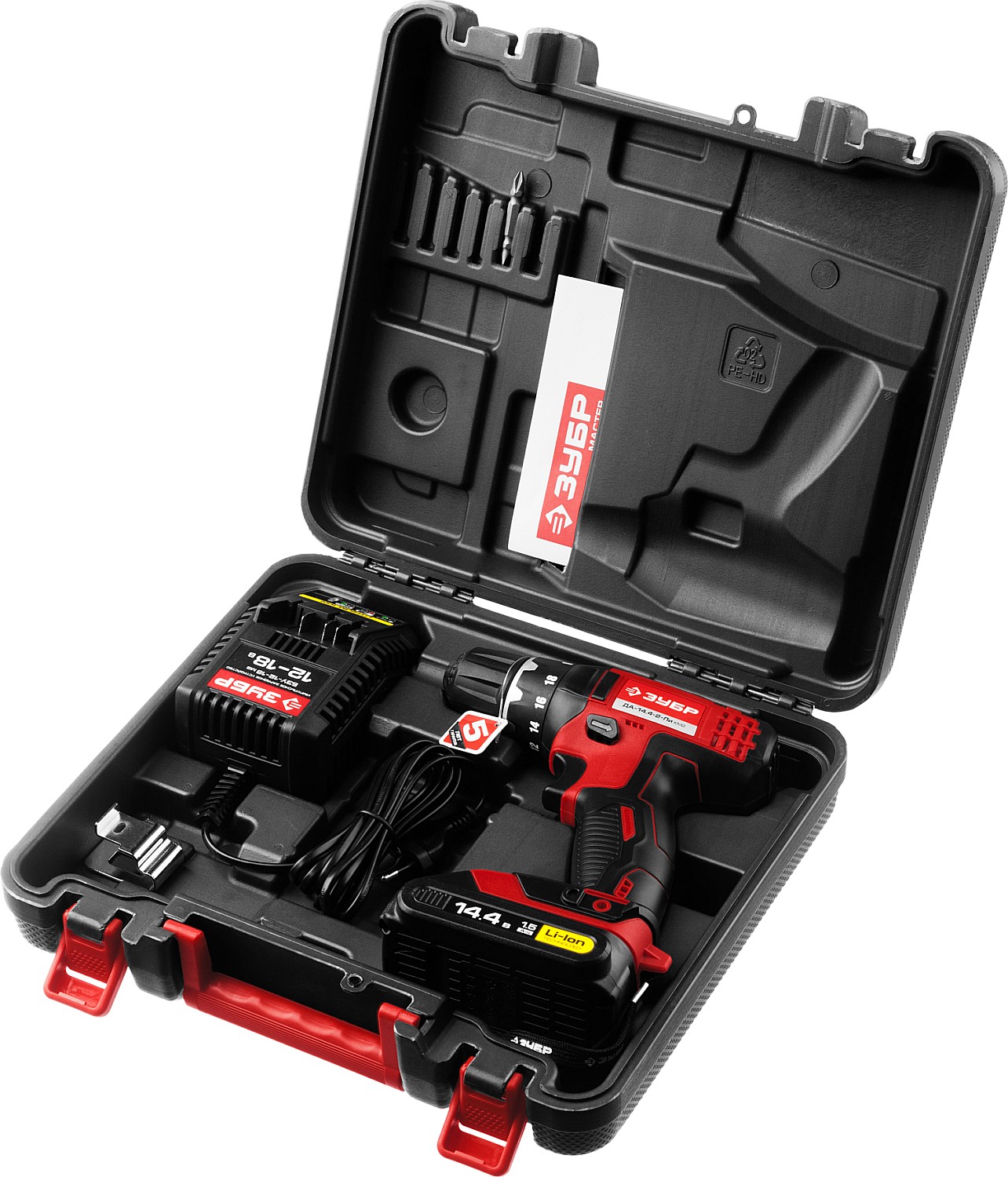 Дрель-шуруповерт 14.4 В, Li-Ion, ЗУБР