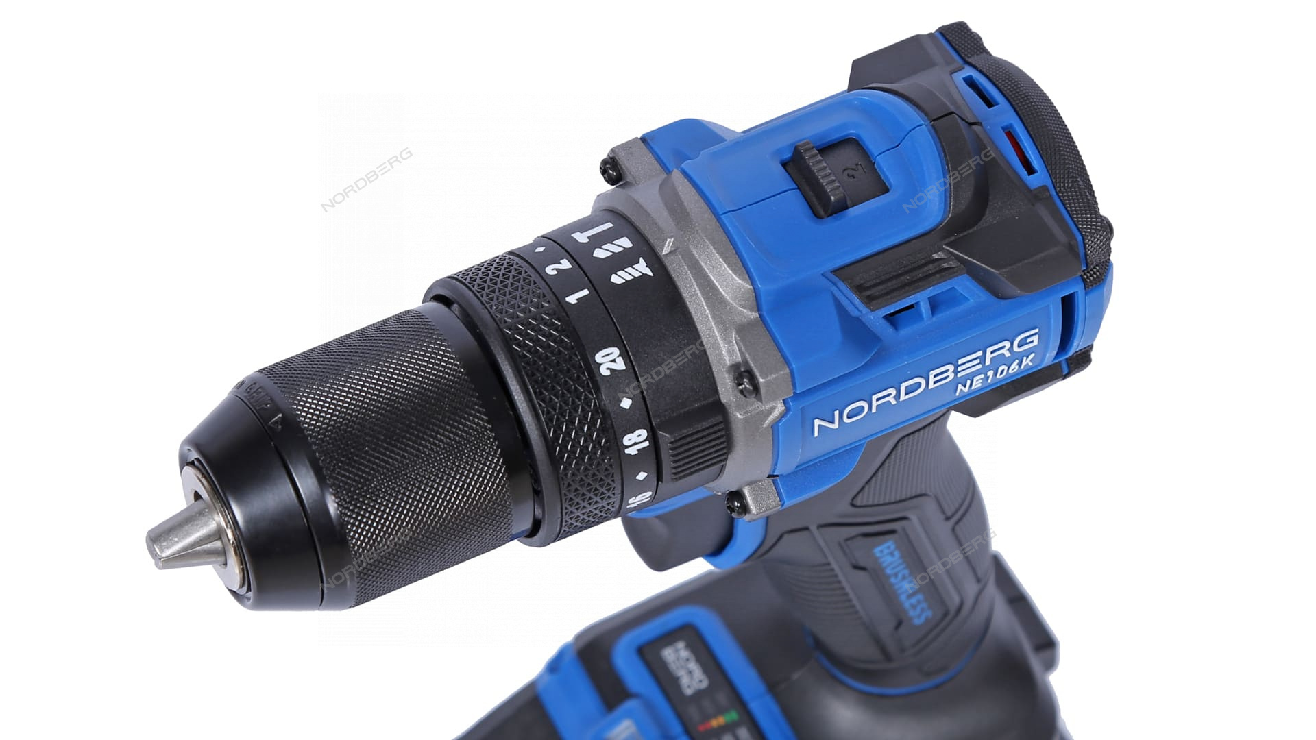 Шуруповерт аккумуляторный макс.диам. сверла 13 мм, 21 В, 70 Нм с 2 аккумуляторами и зарядным уст-вом NORDBERG NE106K