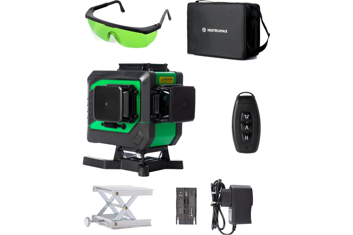 Уровень лазерный INSTRUMAX GREENLINER 3-360/B SET