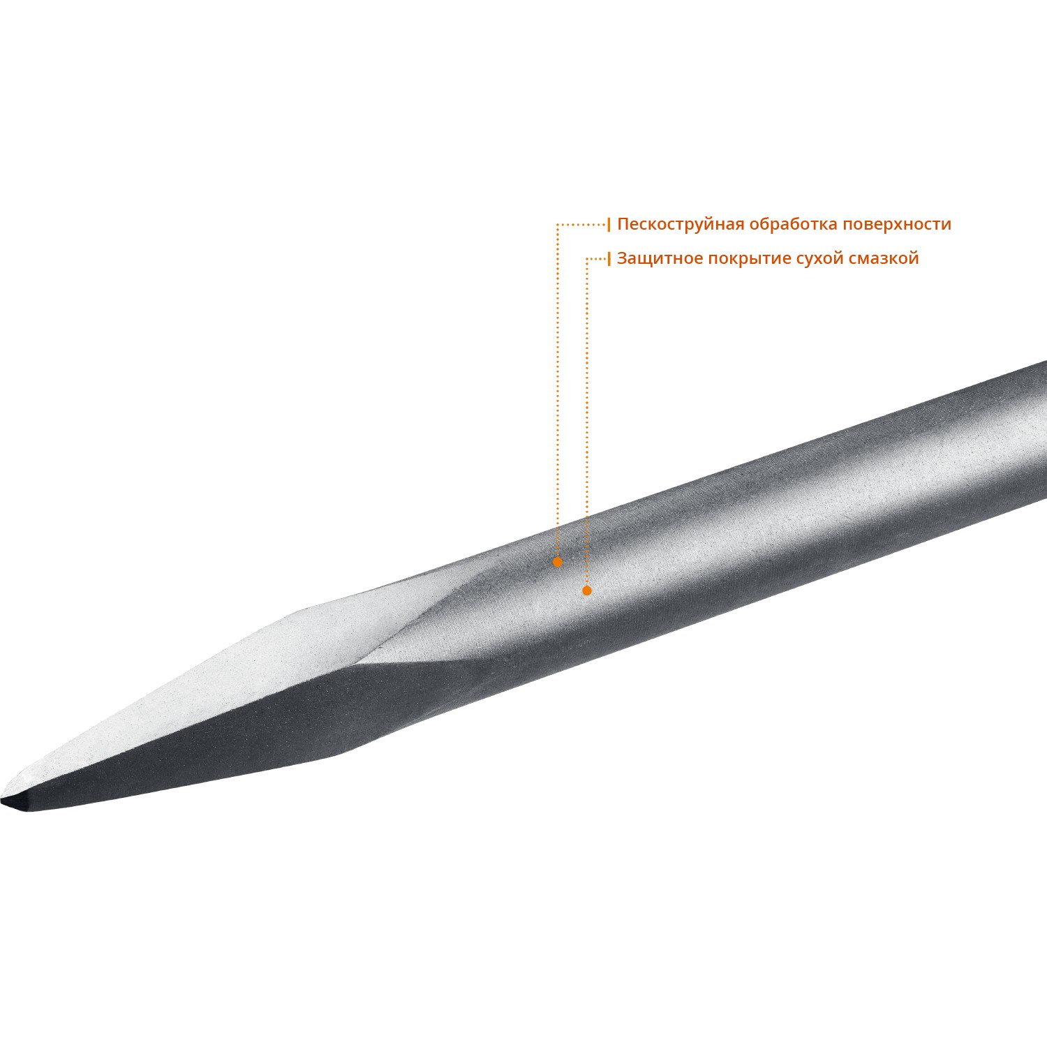 ЗУБР БУРАН, 600 мм, HEX 30, пикообразное зубило (29375-00-600)