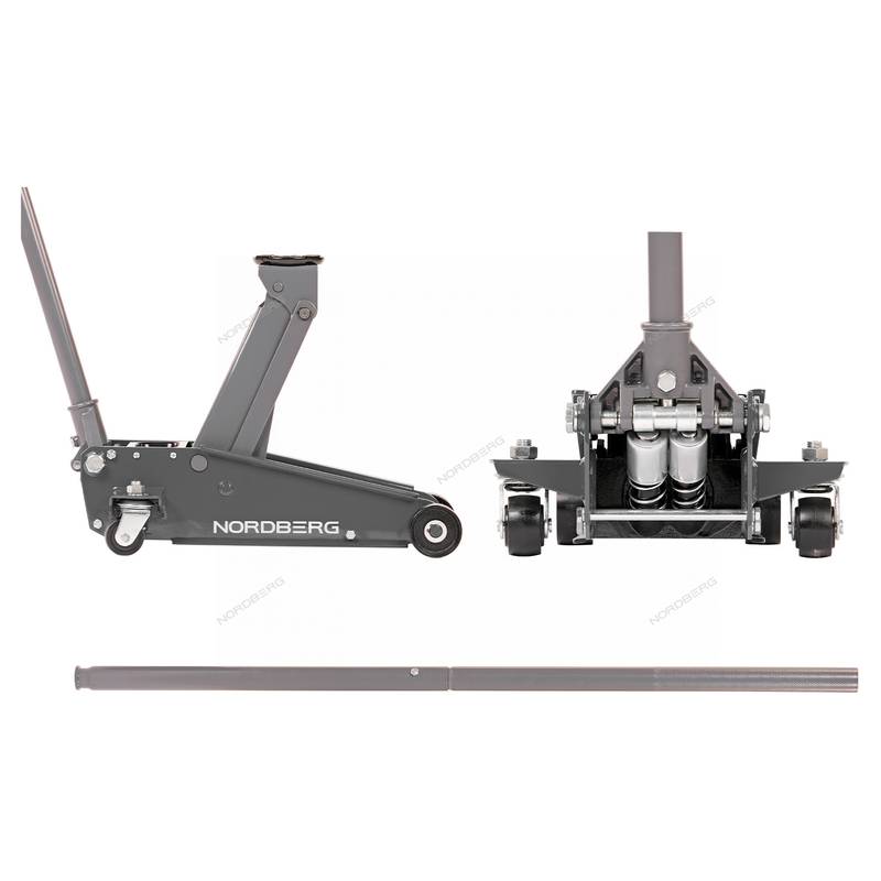 Домкрат подкатной с резиновой насадкой, быстрый подъем NORDBERG N32030G 3 т