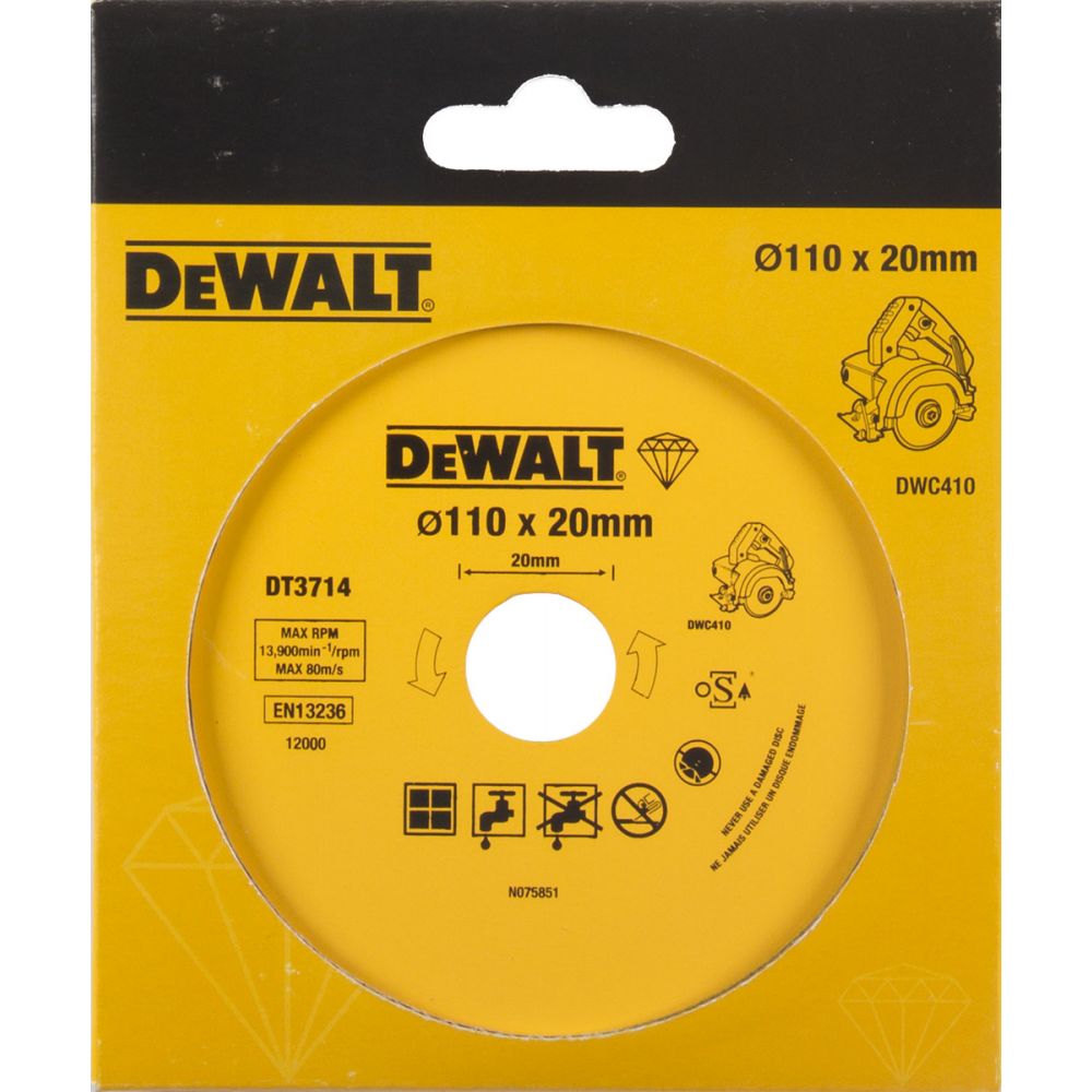 Круг алмазный DeWalt ф110 керамика DT3714