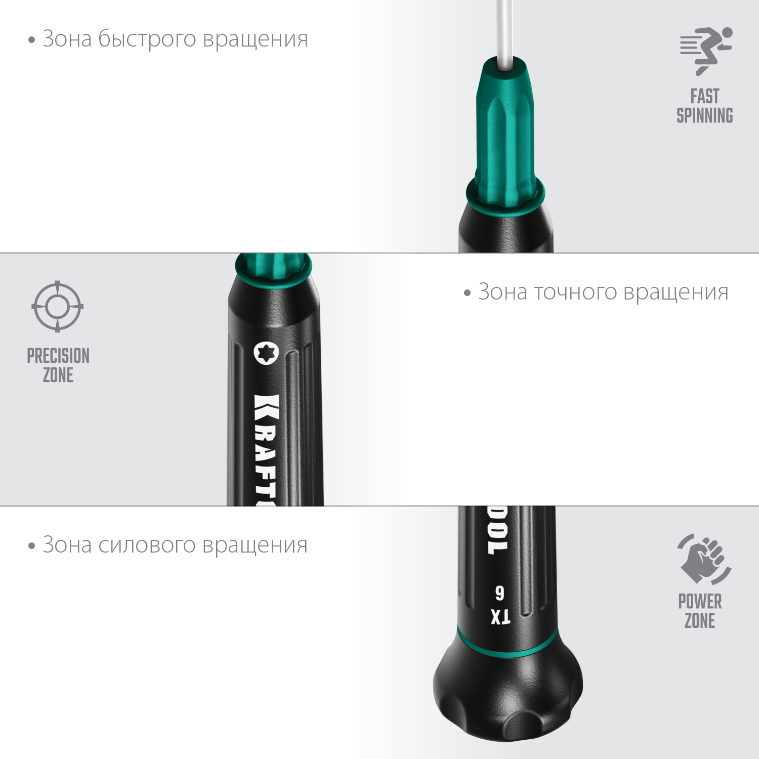 KRAFTOOL Precision TX6, отвертка для точных работ (25684-06)