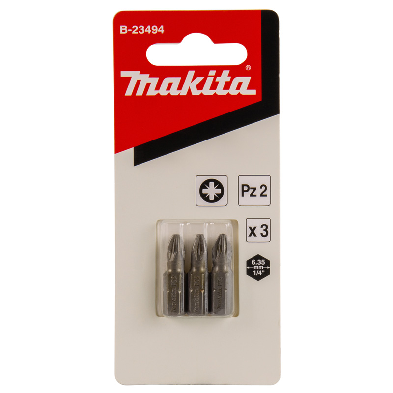 Набор бит Makita PZ2, 25мм C-form (3шт) B-23494