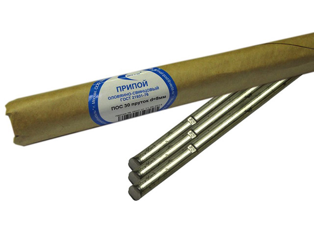 Припой ПОС 30 пруток ф8мм