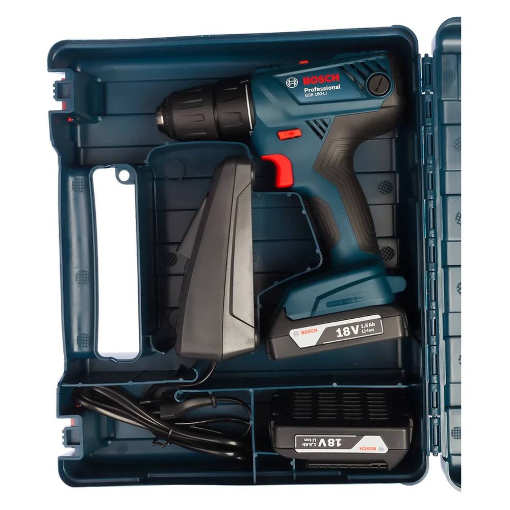 Шуруповерт аккумуляторный Bosch GSR 180-LI (2Ач)