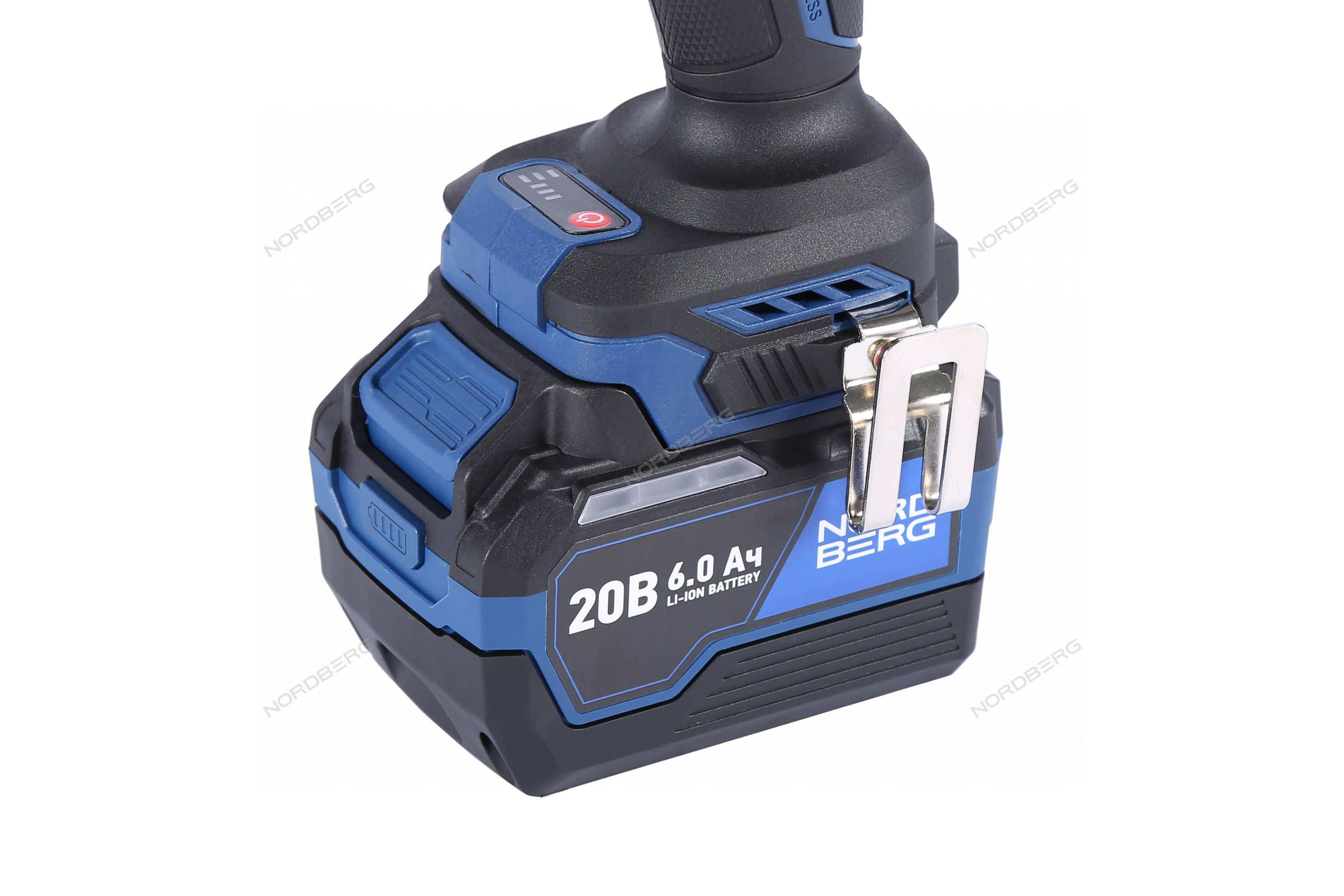 Гайковерт аккумуляторный, 1/2", 20 В, 1700 Нм, 2 аккумулятора 6 A и зарядное устройство, в кейсе NORDBERG NE812K