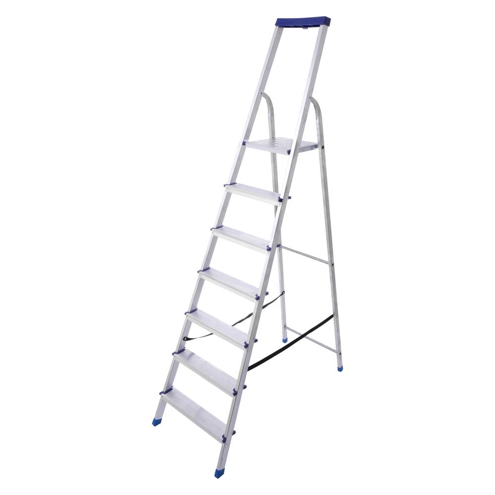 Стремянка алюминиевая с органайзером 7 ступеней AS07LX