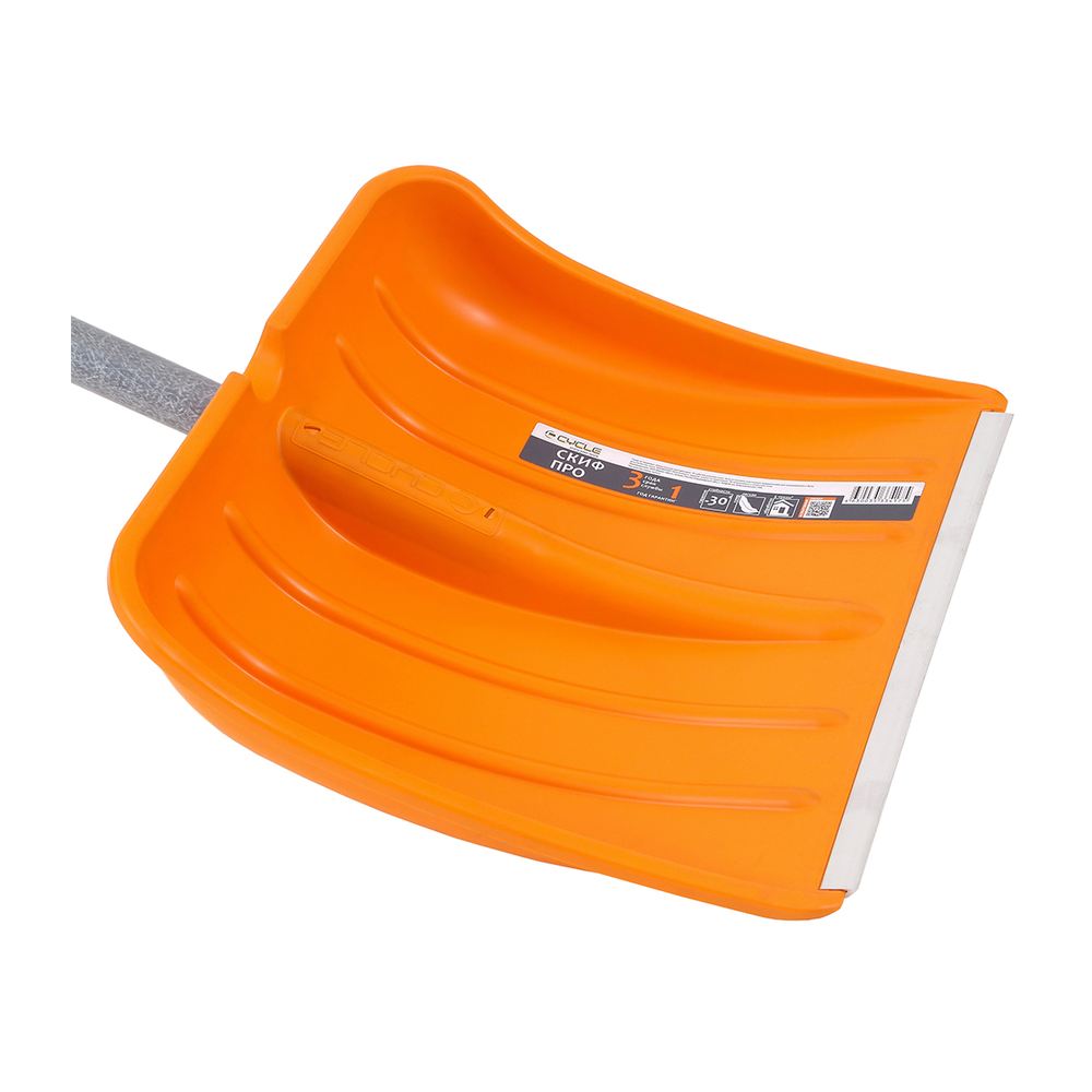 Лопата снеговая пластиковая Skif Pro со стеклопластиковым черенком