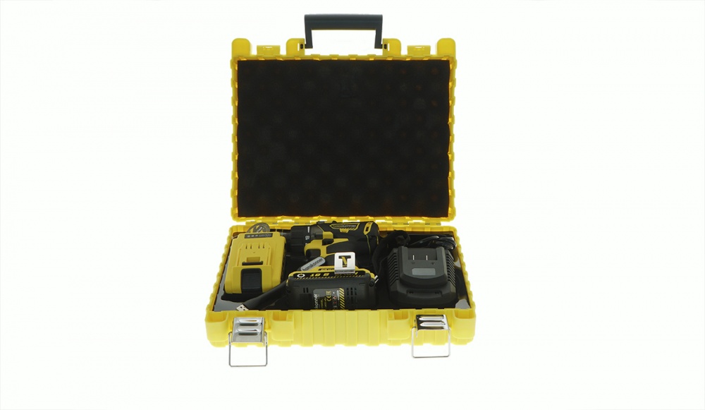 HCD1865BL Дрель аккум. б/щ Hanskonner, 18В, 2 акк. 2,4Ач, 65 Нм, патрон 13мм, кейс, Unibattery