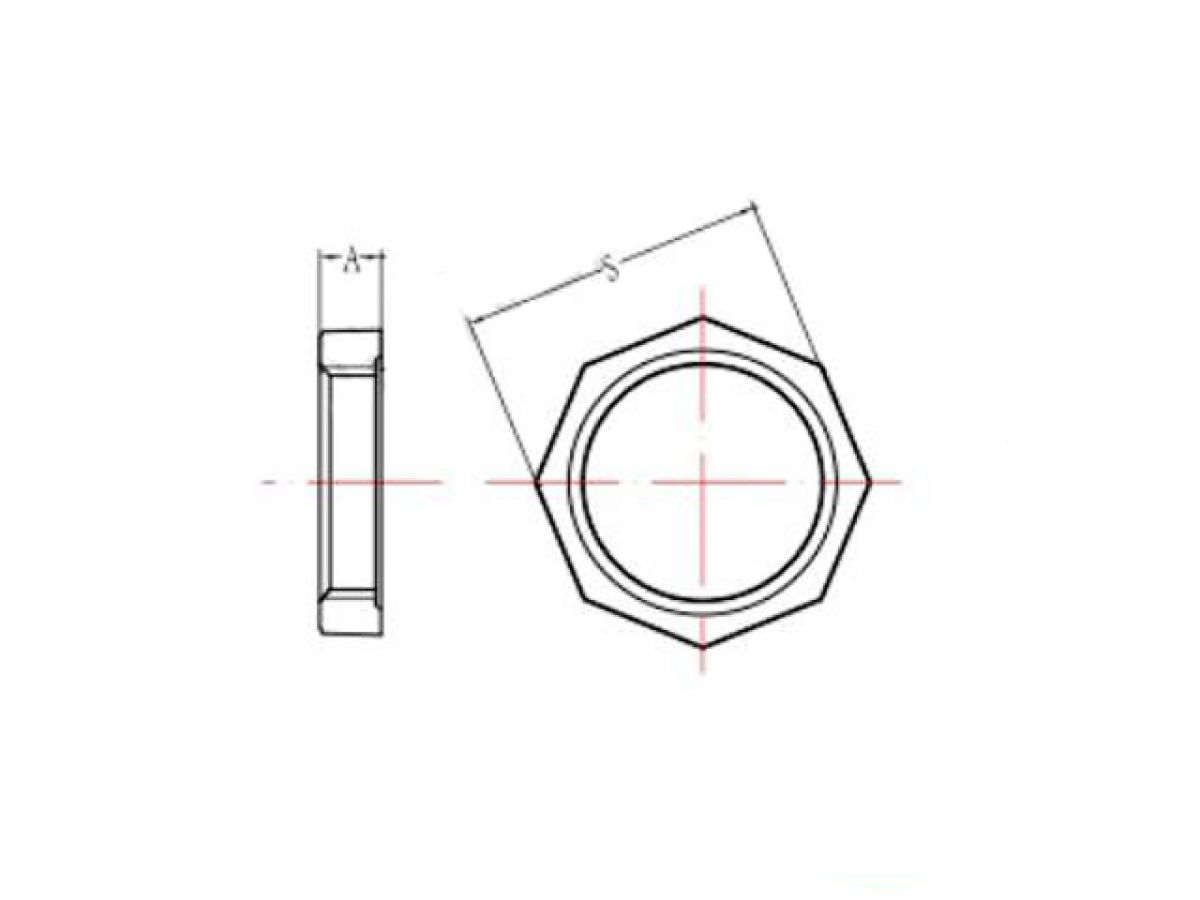 Контргайка 1 1/2" чугун оцинк., AV Engineering