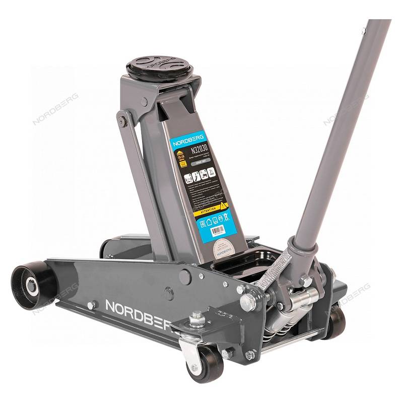 Домкрат подкатной с резиновой насадкой, быстрый подъем NORDBERG N32030G 3 т