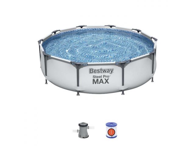 Каркасный бассейн Steel Pro MAX, 305 х 76 см, комплект, BESTWAY (56408)