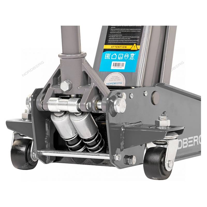 Домкрат подкатной с резиновой насадкой, быстрый подъем NORDBERG N32030G 3 т