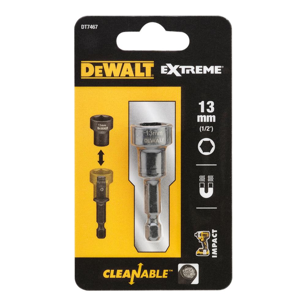 Головка магнитная DeWalt 13мм очищаемая DT7467