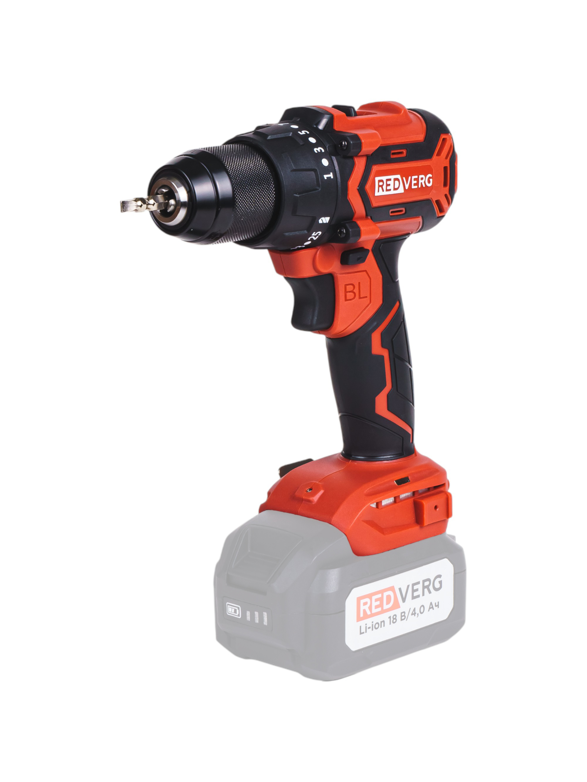 Шуруповерт аккумуляторный бесщеточный REDVERG RD-S18BLC/U2 (без акк, без з/у)