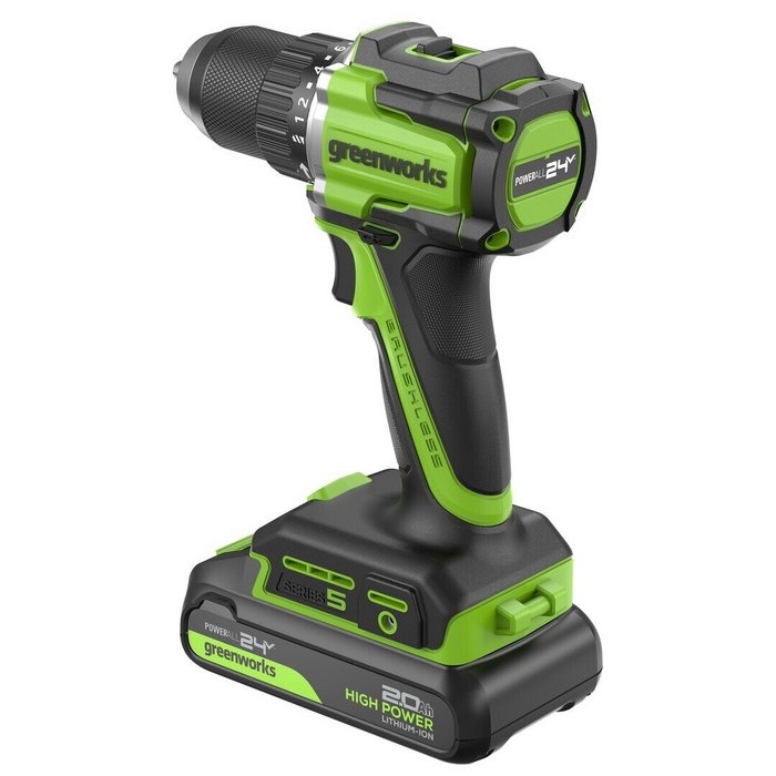Дрель-шуруповерт аккумуляторная Greenworks DD560, 24V (АКБ 2Ач,ЗУ)