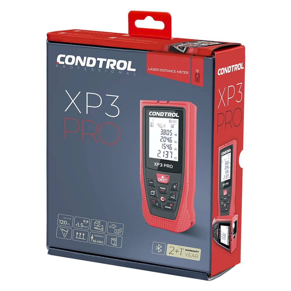 Измеритель длины лазерный CONDTROL XP3 Pro, 120 m
