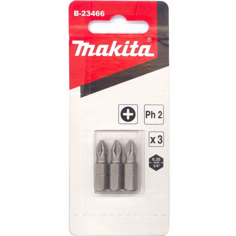 Насадка Makita PH2, 25 мм, C-form, 3 шт.