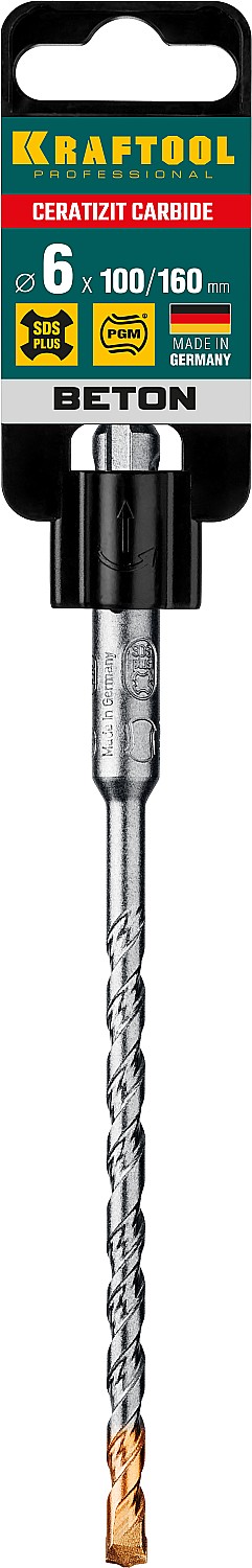 KRAFTOOL Ceratizit Carbide, 6 х 160 мм, SDS-plus бур (29320-160-06)