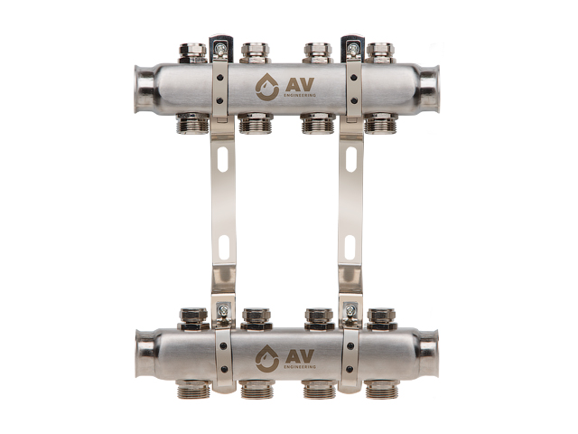 Коллекторная группа AVE162, 4 вых. AV Engineering (PRO серия Для отопления (радиаторы)) (AVE16200104)