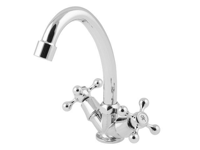 Смеситель для умывальника вентильный, серия 150 eCon (Поворотный излив) (EC0152) (A-five)