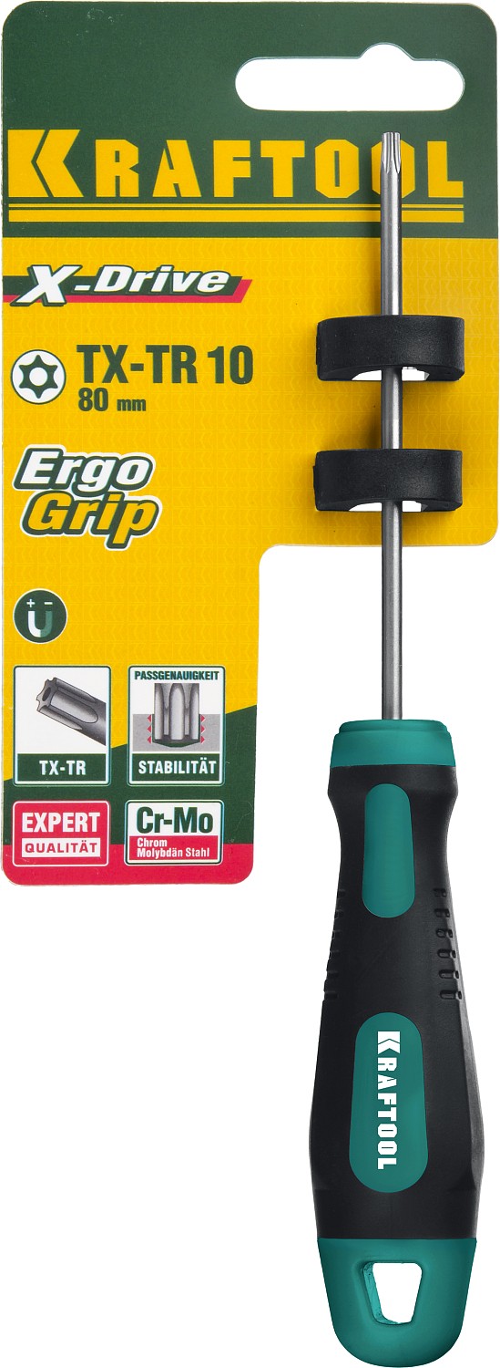 KRAFTOOL Х-Drive, TX HOLE10 x 80, отвертка (250077-10-080)